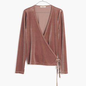 Madewell Velvet Ballet Wrap Top